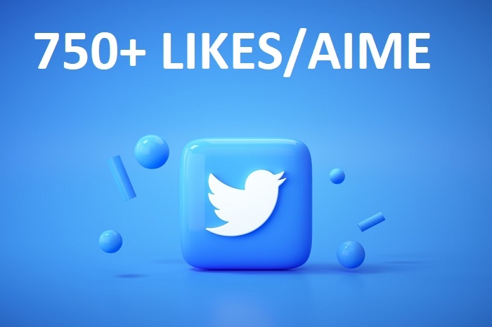 750+ likes réels sur Twitter.