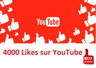 Ajoutons 4 000 likes sur votre vidéo Youtube