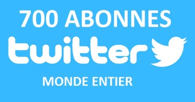 Ajoutons 700 followers sur Twitter