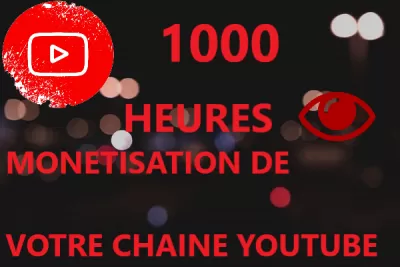 1000 Heures de visionnage pour monétiser votre chaîne YouTube + Garantie