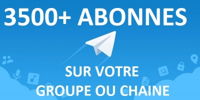 +3500 membres de Telegram, abonnés ACTIFS à un groupe ou à une chaîne.